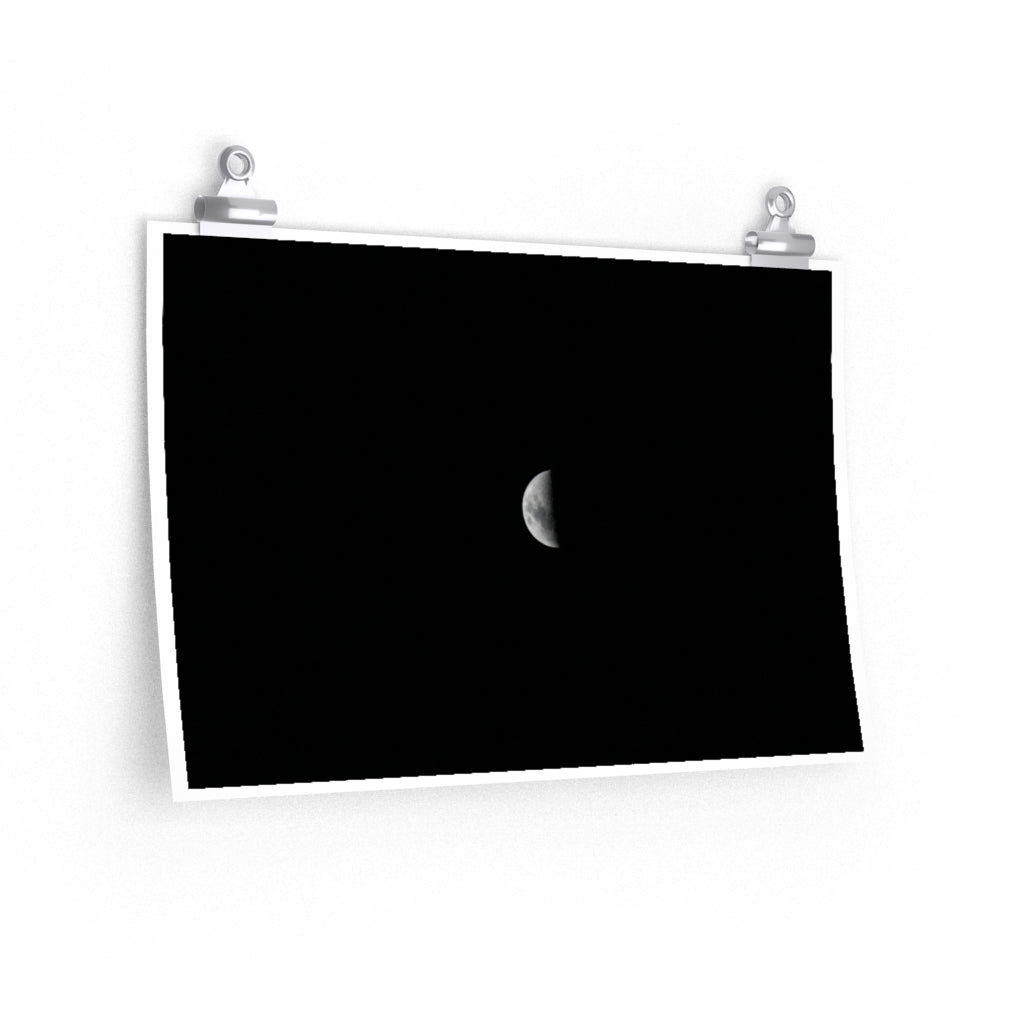 Premium Matte horizontal poster - moon